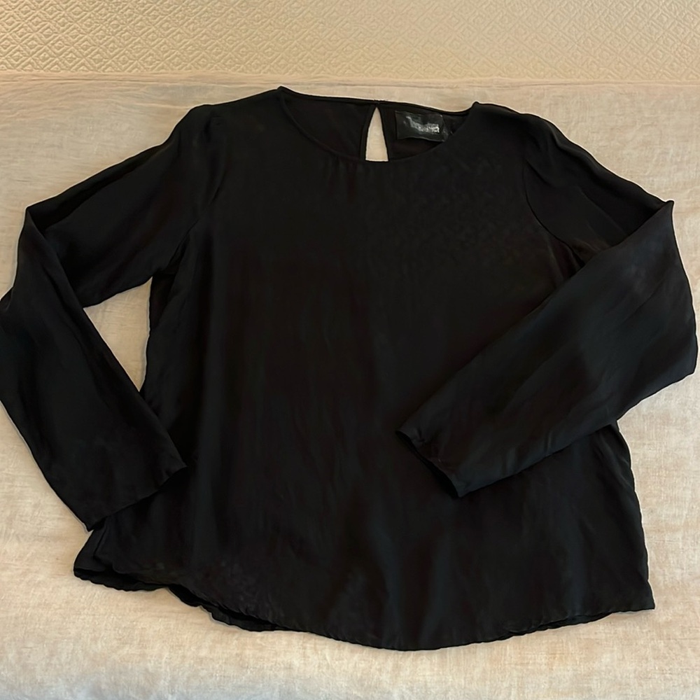 Reformation - Black Silk Top